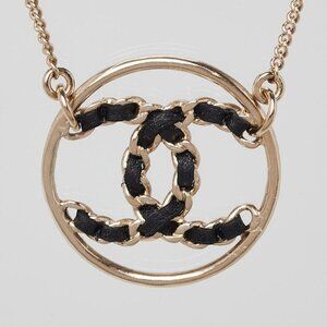Chanel Goldtone Metal Chain Entwined CC Pendant Necklace
